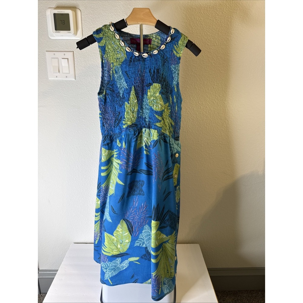 Mix Nouveau Women's Dress Tropical Print with Shell Detail‎ Size M